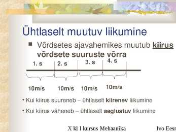 Ühtlaselt muutuv liikumine #8