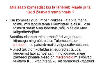 Komeedid- slaidid- #13