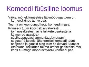 Komeedid- slaidid- #3