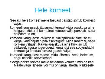 Komeedid- slaidid- #4