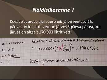 Eksponentsiaalne kasvamine ja kahanemine #3