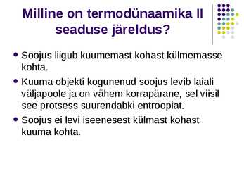 Termodünaamika II printsiip- slaidid- #7
