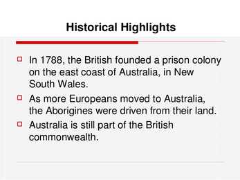 Australia-History and Geography #11