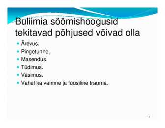 Laste toitumishäired #11