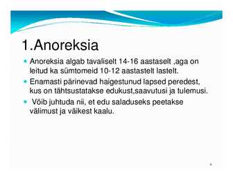 Laste toitumishäired #4
