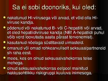 Veredoonorluse esitlus #4
