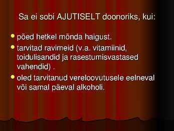 Veredoonorluse esitlus #6