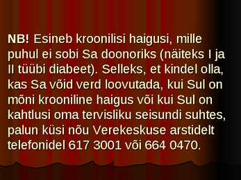 Veredoonorluse esitlus #7