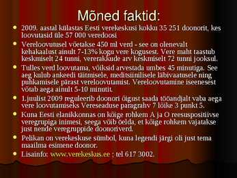 Veredoonorluse esitlus #10