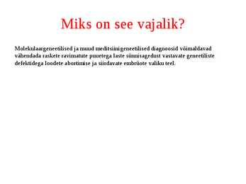 Molekulaargeneetiline diagnostika #3