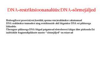 Molekulaargeneetiline diagnostika #7