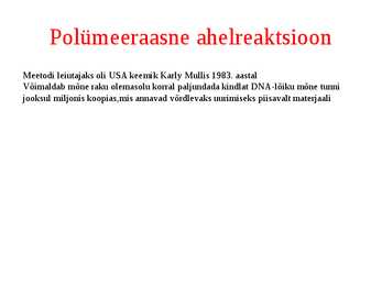 Molekulaargeneetiline diagnostika #8