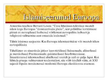 Globaalne kultuur - müüt või reaalsus #8