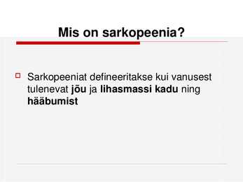 Sarkopeenia #2