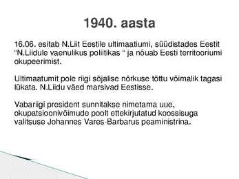 Eesti aastatel 1938-1940 #5