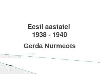 Eesti aastatel 1938-1940