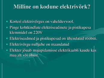 Elekter kodus- slaidid- #2