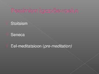 Pessimism #12