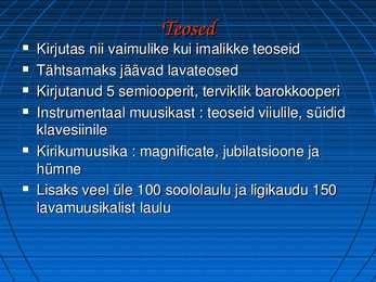 Barokk muusika Inglismaal #9