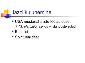 Jazzmuusika kokkuvõte #3