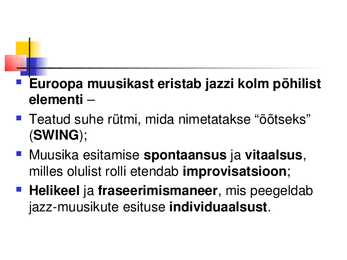 Jazzmuusika kokkuvõte #4