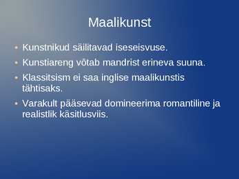 Inglise kunst 19-ja 20-sajandil #3