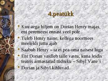 O Wilde-Dorian Gray portree-powerpointi esitlus #7