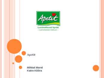 Apetit tooteesitlus- soome keeles-