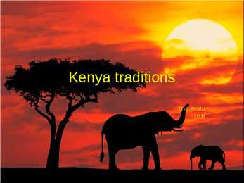 Kenya traditsioonid