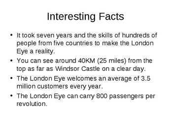 The London eye esitlus #9