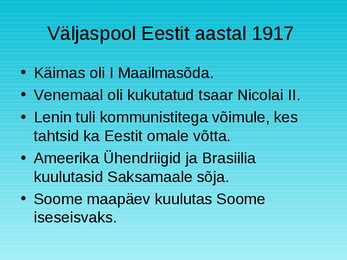 Eesti Vabariigi sünd- slaidid- #2