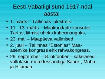 Eesti Vabariigi sünd- slaidid- #3