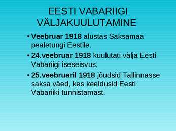 Eesti Vabariigi sünd- slaidid- #8