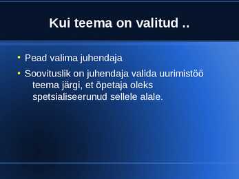 UURIMISTÖÖ alused #11