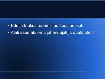 UURIMISTÖÖ alused #23