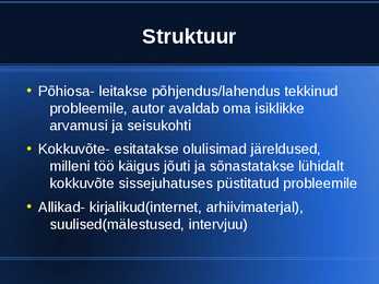UURIMISTÖÖ alused #8