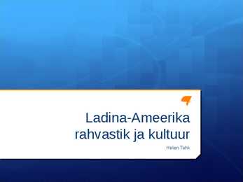 Ladina-Ameerika rahvastik ja kultuur