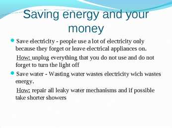 Saving enregy #3