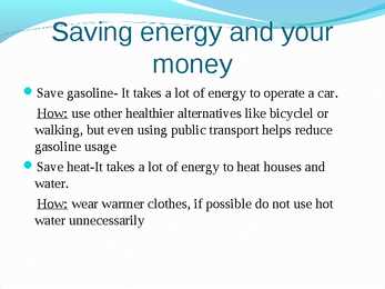 Saving enregy #4