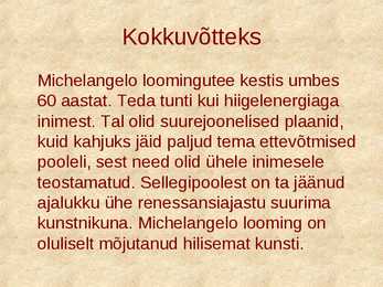 Michelangelo - slaidid #14