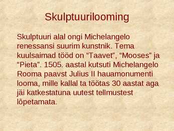 Michelangelo - slaidid #8