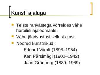 Eesti Vabariigi aegne kunst #2