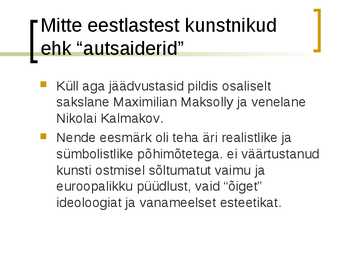 Eesti Vabariigi aegne kunst #3