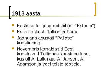 Eesti Vabariigi aegne kunst #5