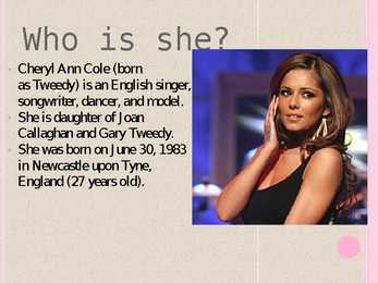 Cheryl Cole powerpoint esitus #2