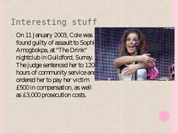 Cheryl Cole powerpoint esitus #13