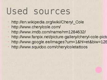 Cheryl Cole powerpoint esitus #16