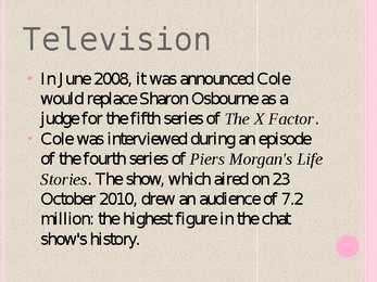 Cheryl Cole powerpoint esitus #9