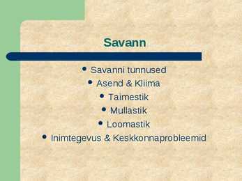Savann PowerPoint #2