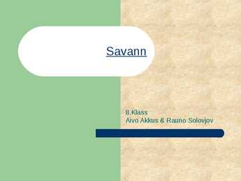 Savann PowerPoint
